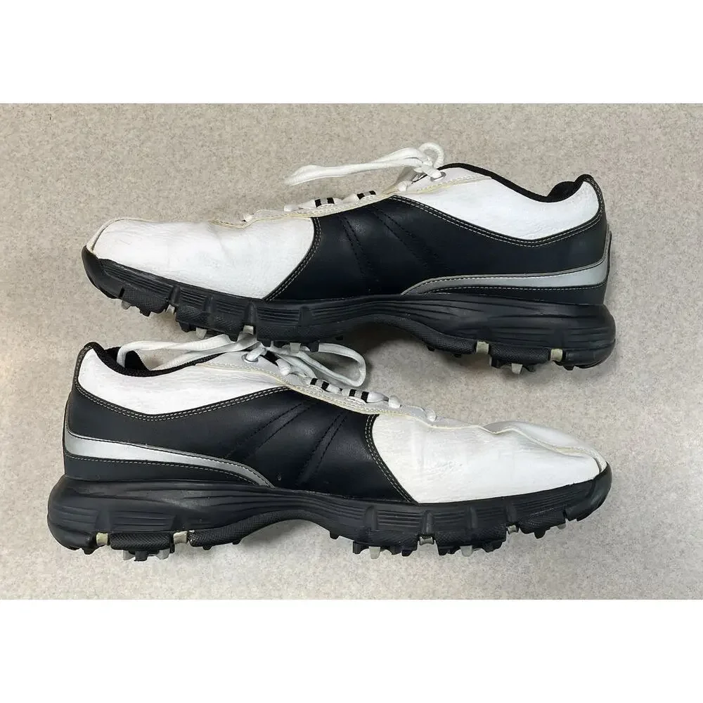 Nike Golf Shoes Men's Size 11.5 Power Channel TAC White Black Leather 317682-102